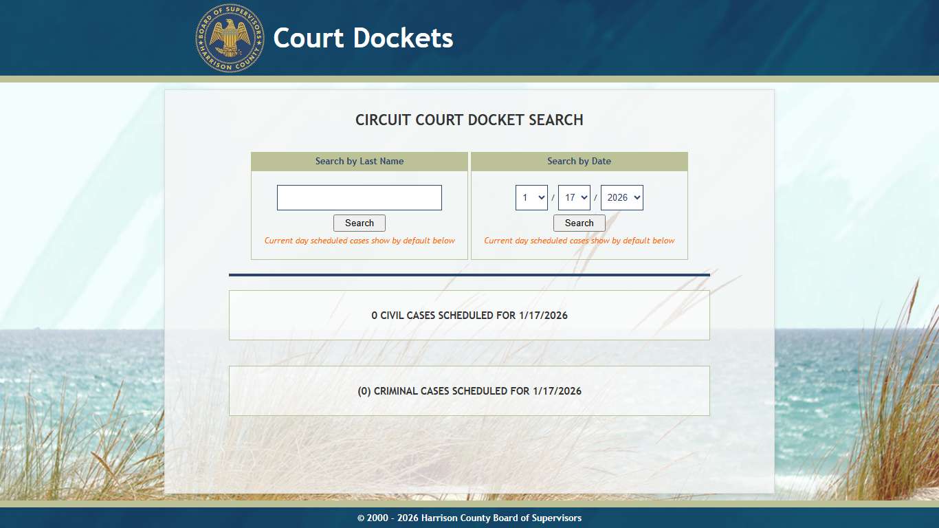 Harrison County! Online Services and Information