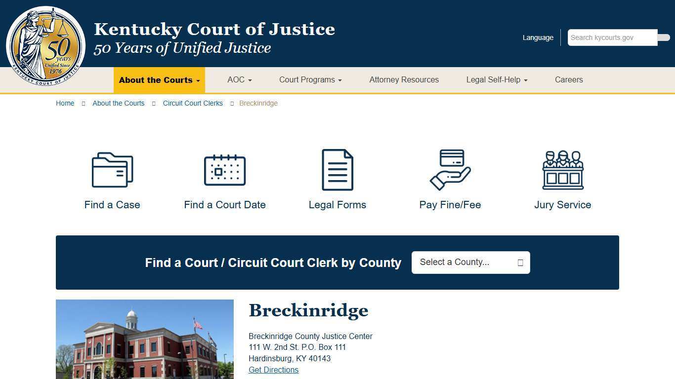 Breckinridge - Kentucky Court of Justice