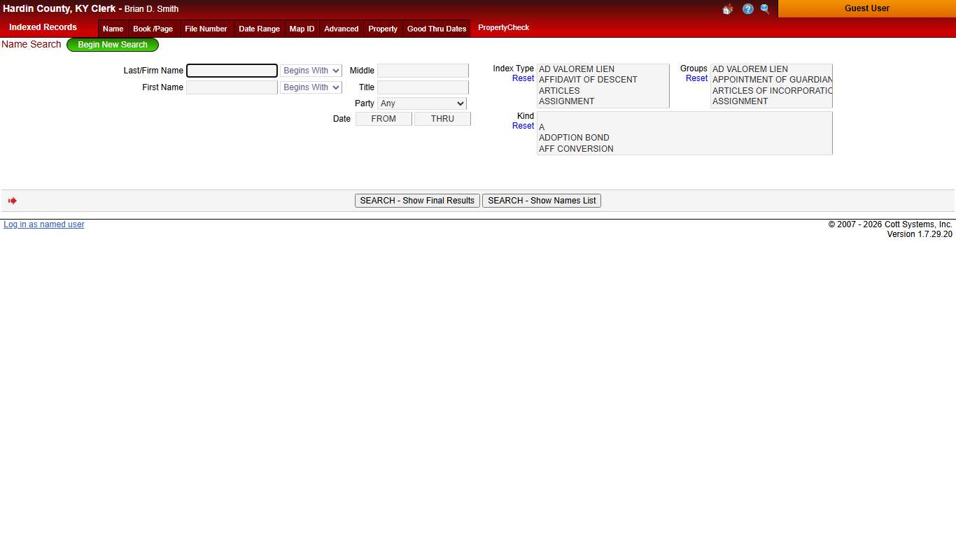 eSearch | Name Search
